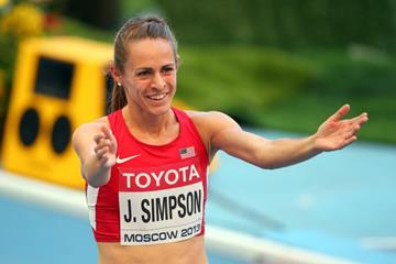 Jenny Simpson after the women's 1500m at the IAAF World Athletics Championships Moscow 2013 (Getty Images)