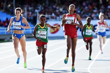 Samantha Watson winning the girls' 800m at the IAAF World Youth Championships, Cali 2015 (Getty Images)
