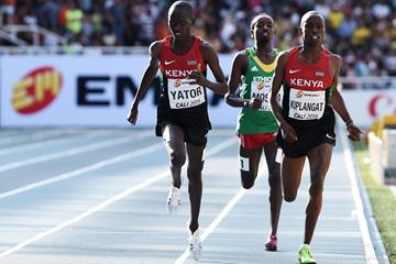 Richard Yator Kimunyan wnning the boys' 3000m at the IAAF World Youth Championships, Cali 2015 (Getty Images)