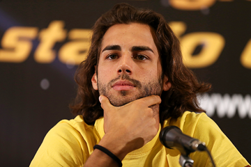 Gianmarco Tamberi at the press conference ahead of the IAAF Diamond League meeting in Rome (Giancarlo Colombo)