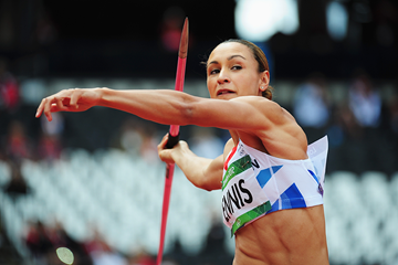 Jessica Ennis in the heptathlon javelin at the London 2012 Olympic Games (Getty Images)