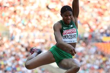 Blessing Okagbare in the long jump at the IAAF World Championships Moscow 2013 (Getty Images)