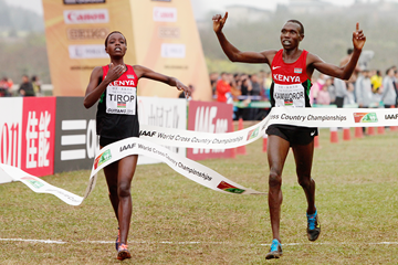 Agnes Tirop and Geoffrey Kamworor (Getty Images)