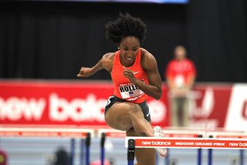 Brianna Rollins at the 2016 New Balance Indoor Grand Prix meeting in Boston (Andrew McClanahan)