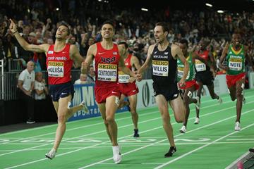Matthew Centrowitz wins the 1500m at the IAAF World Indoor Championships Portland 2016 (Getty Images)
