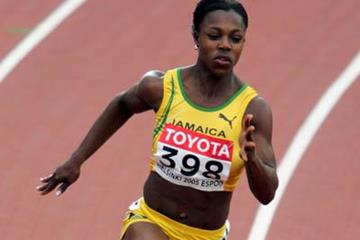Veronica Campbell of Jamaica in the heats of the 200m (Getty Images)