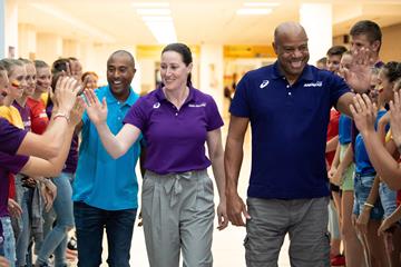 Continental Cup team captains Colin Jackson, Janna Pittman and Mike Powell arrive in Ostrava (LOC)