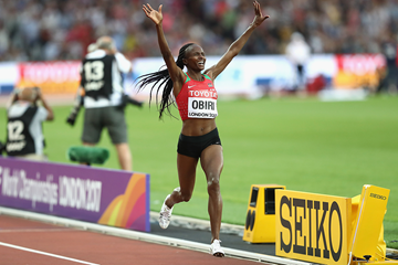 Hellen Obiri wins the 5000m at the IAAF World Championships London 2017 (Getty Images)