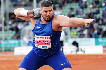 Joe Kovacs, winner of the shot put at the IAAF Diamond League meeting in Oslo (Mark Shearman)