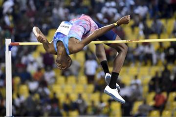 Mutaz Barshim wins the high jump at the Diamond League meeting in Doha (Hasse Sjogren/Jiro Mochizuki)