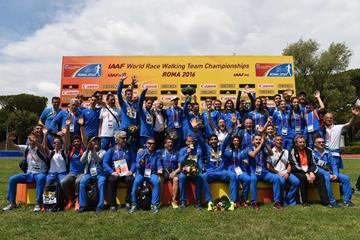 The Italian team at the IAAF World Race Walking Team Championships Rome 2016 (Getty Images)