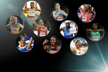 The nominees for the women's 2017 IAAF Athlete of the Year award (Getty Images)