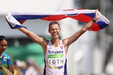 Matej Toth wins the 50km race walk at the Rio 2016 Olympic Games (Getty Images)