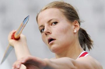 Ingeborg Sverdrup Ronningen of Norway competes during the Women's Javelin Throw qualification round on the day one of the 14th IAAF World Junior Championships (Getty Images)