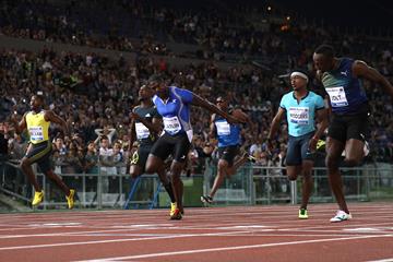 100m victory on the dip for Gatlin over Bolt in Rome (Giancarlo Colombo)