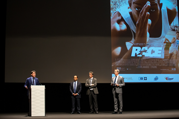 IAAF President Sebastian Coe at the European premiere of Race (Philippe Fitte / IAAF)