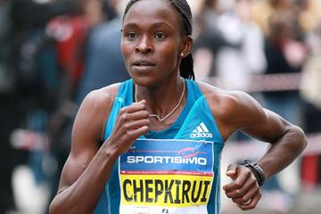 Joyce Chepkirui on her way to winning the Sportisimo Prague Half Marathon (VIctah Sailer for Sportisimo Prague Half Marathon)