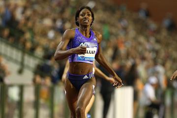 Shaunae Miller at the 2015 IAAF Diamond League final in Brussels (Giancarlo Colombo)