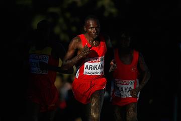 Polat Kemboi Arikan on his way to gold in the senior men's race at the European Cross Country Championships in Samokov (Getty Images)