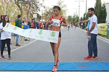 Kimberley Garcia wins the 20km at the IAAF Race Walking Challenge meeting in Rio Maior (Organisers)
