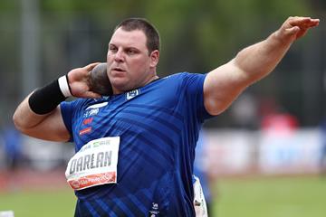 Darlan Romani in action at the Continental Tour meeting in Sao Paulo (Wagner Carmo/CBAt)
