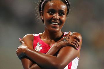 UAE's Alia Saeed Mohammed after winning the 10,000m at the 2014 Asian Games (Getty Images)