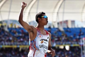 Abdul Hakim Sani Brown at the IAAF World Youth Championships, Cali 2015 (Getty Images)