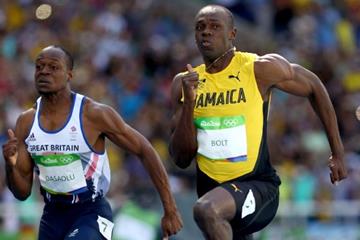 Usain Bolt in the 100m at the Rio 2016 Olympic Games (Getty Images)
