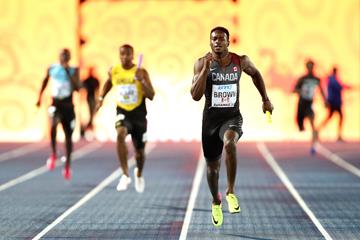 Aaron Brown at the IAAF World Relays in Nassau (Getty Images)