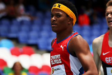 Jamal Walton of the Cayman Islands in action in the 400m (Getty Images)