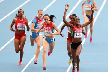 Eunice Jepkoech Sum in the womens 800m at the IAAF World Athletics Championships Moscow 2013 (Getty Images)