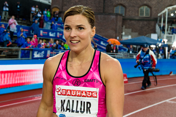 Susanna Kallur after the 100m hurdles at the IAAF Diamond League meeting in Stockholm (Getty Images)