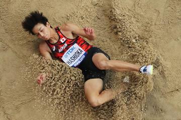 Yuki Hashioka of Japan in long jump qualifying at the IAAF World Athletics Championships Doha 2019 (Getty Images)