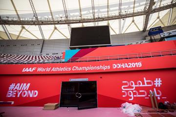 Final preparations at Khalifa Stadium in Doha (Getty Images)