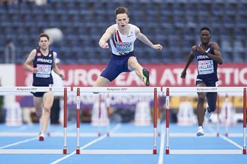 Karsten Warholm wins the 400m hurdles at the European U23 Championships in Bydgoszcz (Getty Images)