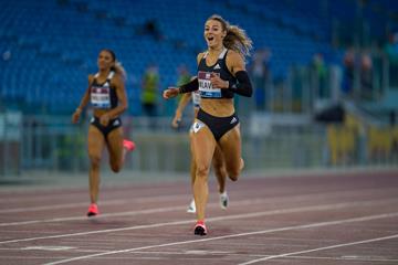 Lieke Klaver wins the 400m at the Wanda Diamond League meeting in Rome (Chris Cooper)