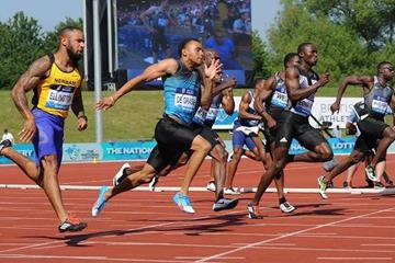 Andre de Grasse in the Birmingham 200m (Jean-Pierre Durand)