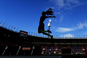 Caterine Ibarguen completing her Continental Cup jump double (Getty Images)
