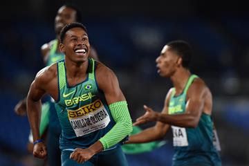 The Brazilian 4x100m team celebrate their win at the IAAF World Relays Yokohama 2019 (Getty Images)
