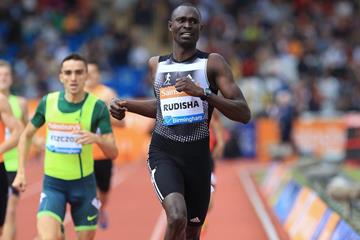 David Rudisha winning the 600m at the 2014 IAAF Diamond League meeting in Birmingham (Jean-Pierre Durand)