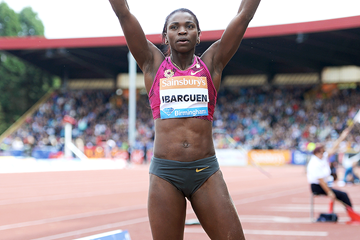 Caterine Ibarguen at the IAAF Diamond League meeting in Birmingham (Getty Images)