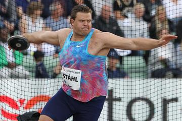 Discus winner Daniel Stahl at the IAAF Diamond League meeting in Oslo (Jean Pierre Durand)