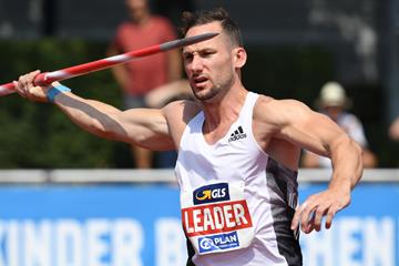 Kai Kazmirek in the decathlon javelin in Ratingen (Gladys Chai von der Laage)