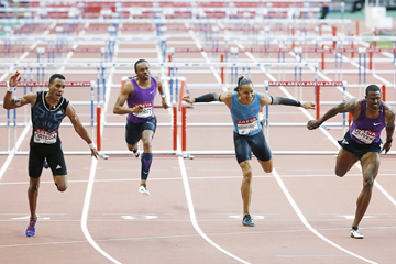 Orlando Ortega, Aries Merritt, Pascal Martinot-Lagarde and David Oliver in the 110m hurdles (Getty Images)