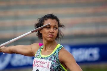 Morgan Lake in the heptathlon javelin at Multistars in Florence (Organisers)