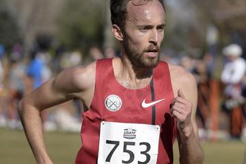 Chris Derrick at the 2015 USATF Cross Country Championships (Kirby Lee)