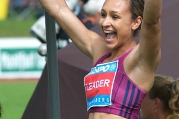 All smiles - Jessica Ennis celebrates her PB in the Shot Put in Gotzis (Lorenzo Sampaolo)
