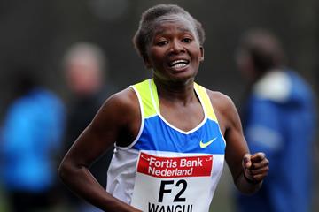 Pauline Wangui winning at The Hague (Jiro Mochizuki/Agence shot)