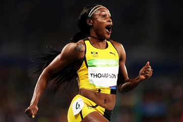 Elaine Thompson wins the 100m at the Rio 2016 Olympic Games (Getty Images)