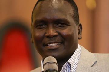 Paul Tergat at the IAAF/LOC press conference in Kampala (Roger Sedres)